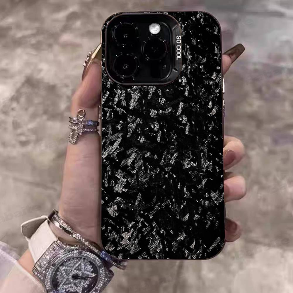 Geschmiedete Carbon Fundas Handyhülle Für IPhone 17 16 15 14 11 12 13 Pro Max Pro Plus Farbige Silberne Abdeckung