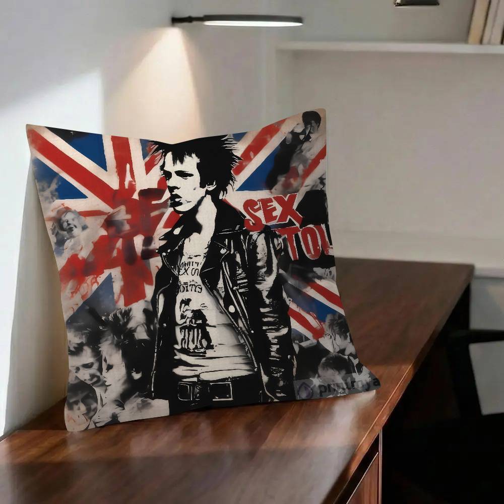 PUNKS SSex PPistolsS Cushion Pillowcase Toon Gift Cushion Cover Bedroom Home Sofa Chair Seat Decor Pillow Case