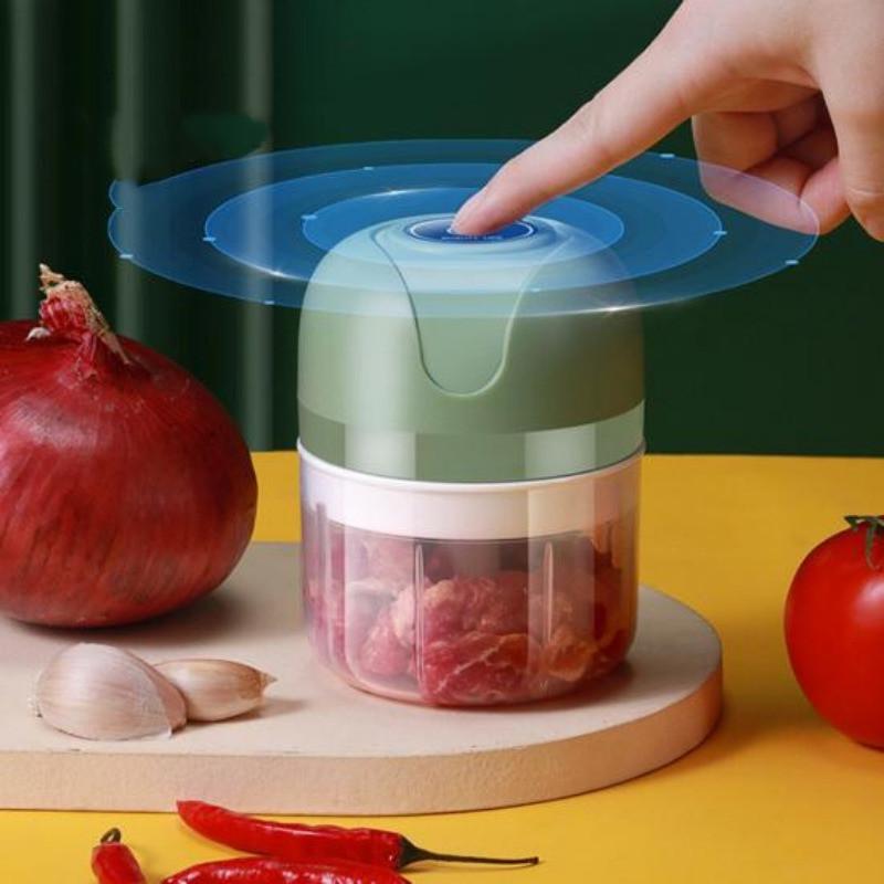 Wireless Electric Garlic Waterproof Press Plastic Simple Operation Electric Meat Grinder Kitchen Tools