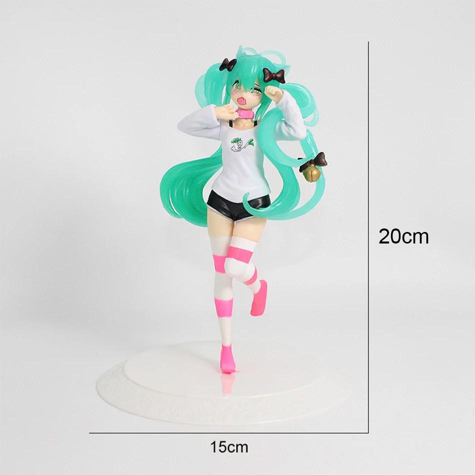 Anime Hatsune Miku doll model cartoon cute tabletop decoration suitable for car dashboard decoration cute holiday gift