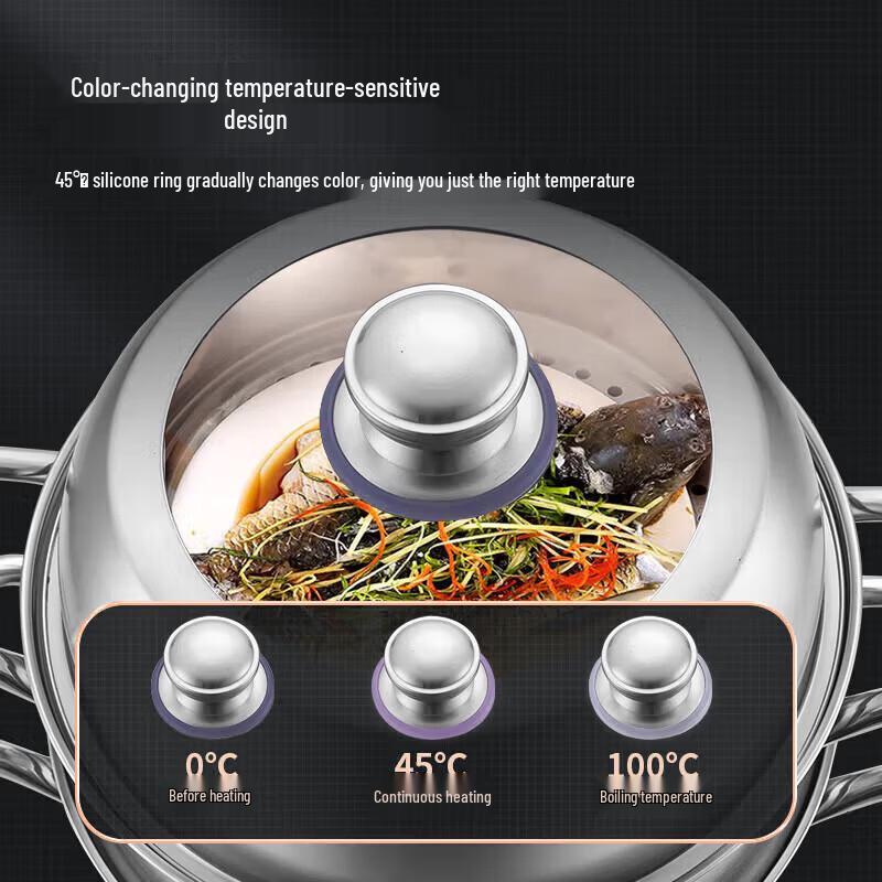 MAXCOOK MCZ705 304 Stainless Steel 2-Layer Steamer Pot