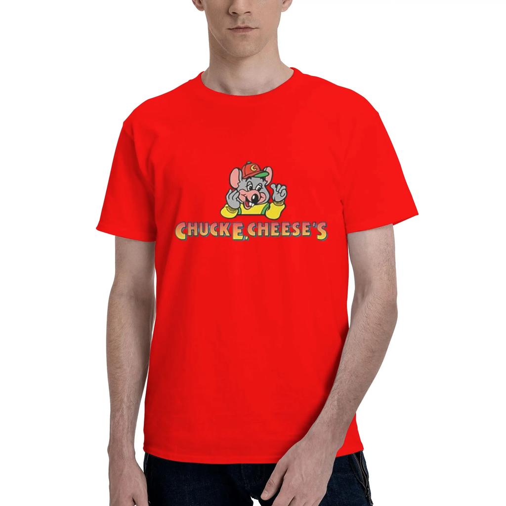 Chuck E Cheese 100 Cotton TShirt Mens Oversized T Shirts Men Crew Neck Short Sleeve S6XL