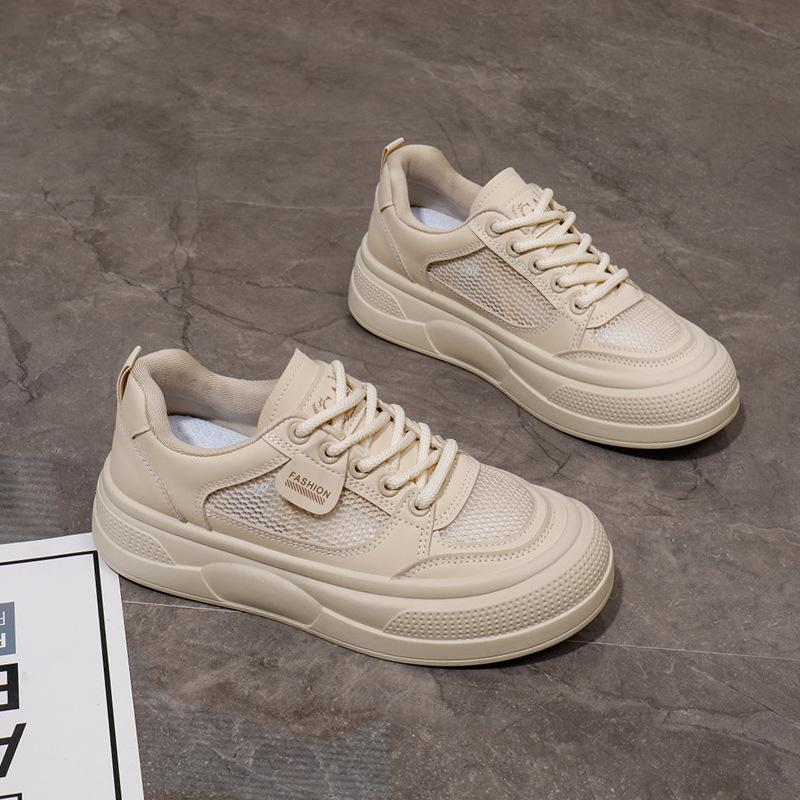 2025 sommer små hvite sko ny koreansk versjon ins kvinnelige studenter plattform høydeøkende sportssko casual street style Q2013