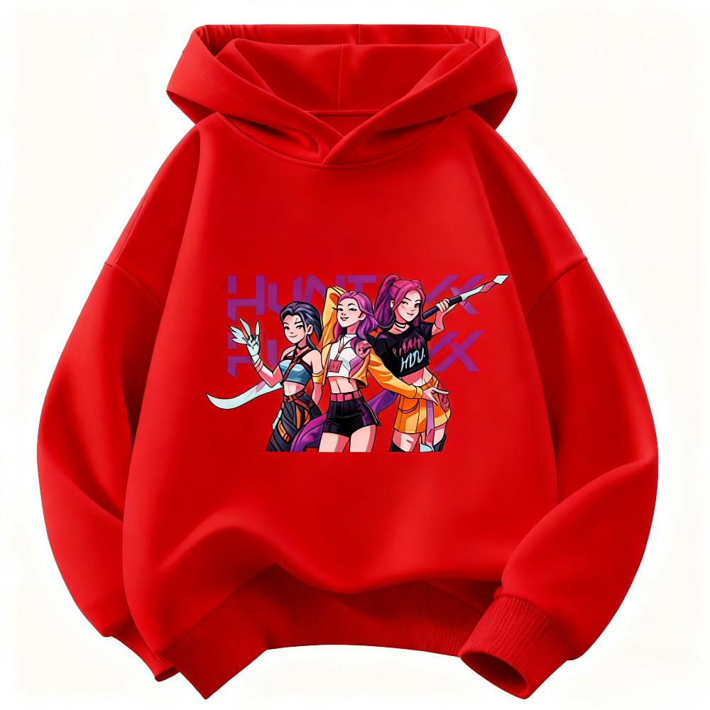 K-Pop Demon Hunter Kids Hoodie Boys and Girls Clothing Autumn and Winter Warm Fashionable Versatile Kids Hoodie