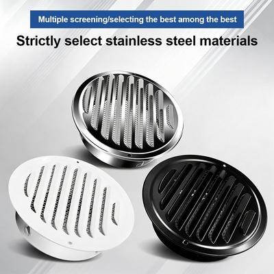 Round Wall Vent Cover Built-in Mesh Air Outlet Vent Durable Ventilation Tool Ducting Ventilation