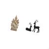 Sacred Family And Majestic Deer Resin Sculpture Set Classic Christian Catholic Figurine for Home