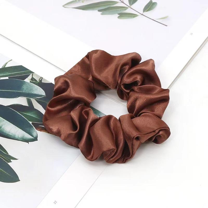 Kadın İpek Scrunchie Elastik El Yapımı Çok Renkli Saç Bandı At Kuyruğu Tutucu Kafa Bandı Saç Aksesuarları