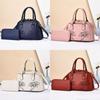 Womens Fashion Embroidered Tote Bag With Zipper Pockets For Daily Use
