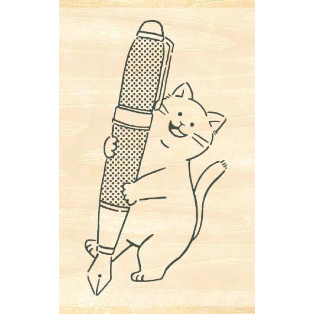 Кэтрин Хэнко Штемпельная краска Любовь Кошка Перо TSW-121