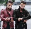 Men's 2023 Winter Casual PU Leather Jacket with Zipper Details