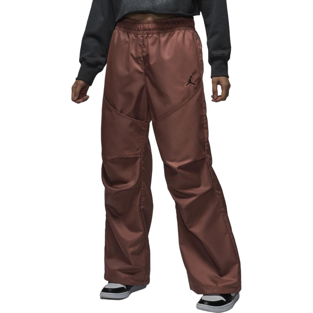 Jordan Brooklyn Logo Comfortable Versatile Loose Straight Leg Casual Pants Women pants Light-Brown Black HF9466-231