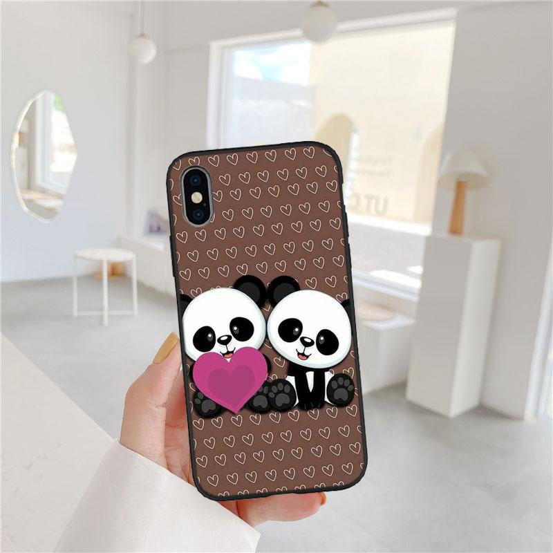 PP16 Cartoon Panda Soft Shell Phone Case for Redmi Note 10 11 12 Pro Max 10S 10C 10T 11A 11S 12S 12C