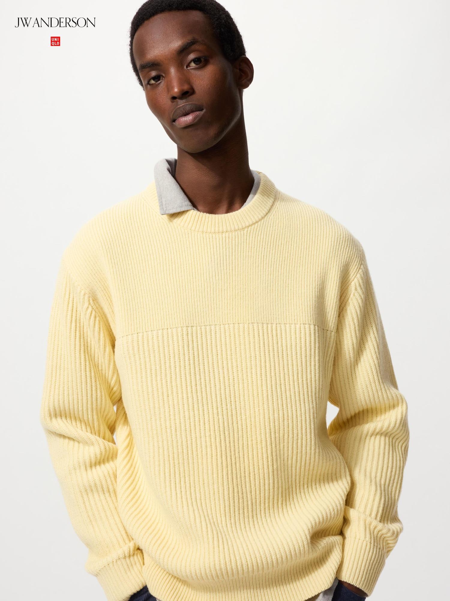 

Свитер Uniqlo в рубчик с круглым вырезом 41 YELLOW/UNISEX L