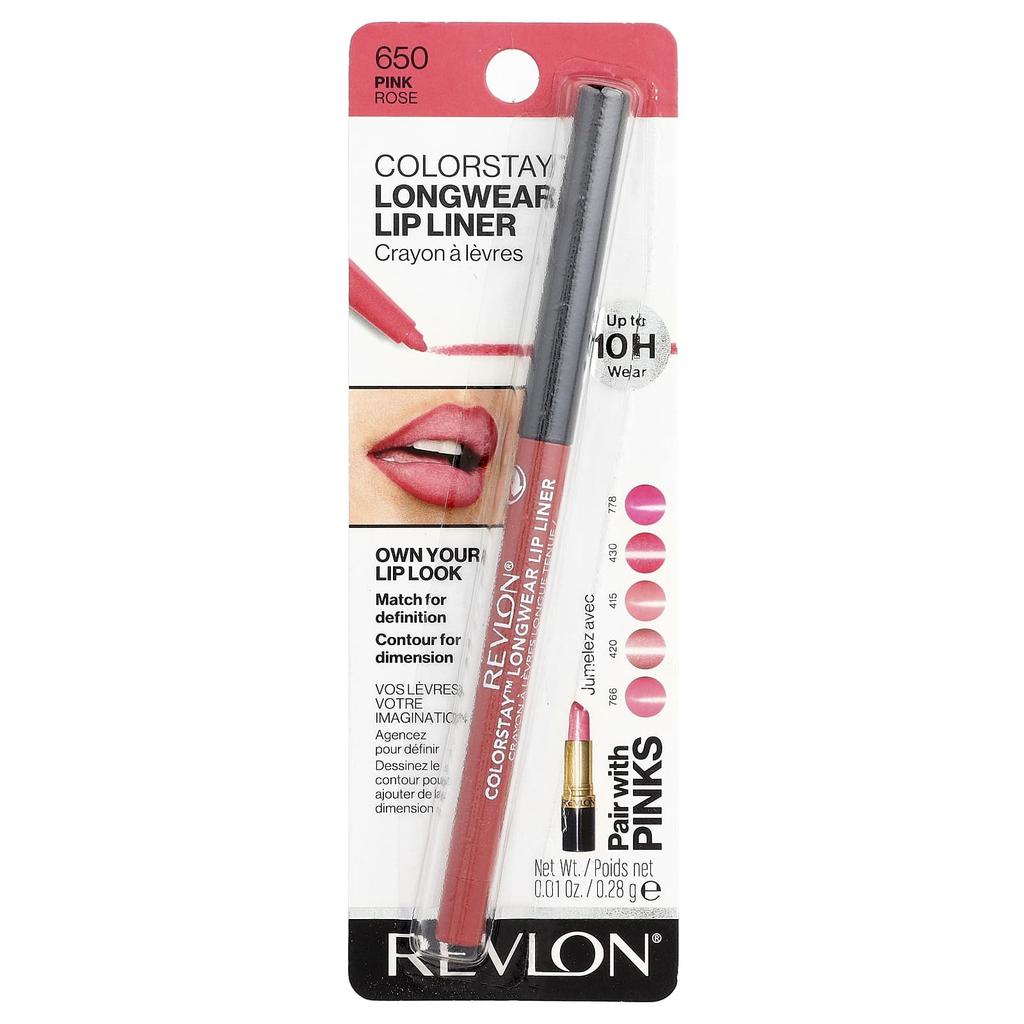 Revlon, ColorStay™, Longwear Lip Liner, 650 Pink, 0.28 g (0.01 oz)