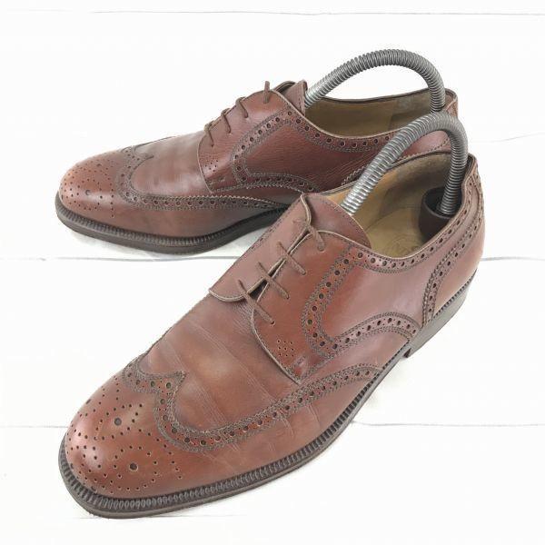 

NIPMAR Vintage Made in Italy Fully Handmade Leather Wingtip Dress Shoes Size 7 25.0cm Brown