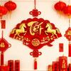 Vietnamese New Years Decoration 2026 Chinese Spring Festival Lucky Pendant with Tassel Chinese New Year Window Wall Decoration