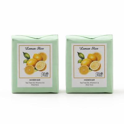 RSINC Lemon Slice Bath Soap Bars Combo Pack with Citrus Extract – Refreshing Fragrance, Smooth Skin, All Skin Types, 2x100g