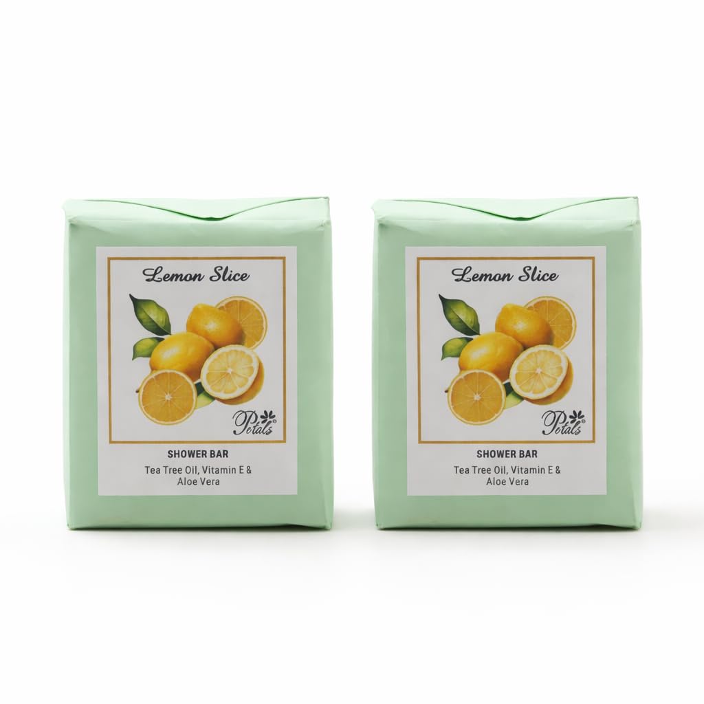 

RSINC Lemon Slice Bath Soap Bars Combo Pack with Citrus Extract – Refreshing Fragrance, Smooth Skin, All Skin Types, 2x100g