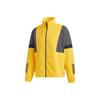 Men's Sporty Color-block Striped Retro Stand-collar Jacket, Gold