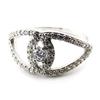 Silver Ring 'Goddess' White Silver (rhodium) - 10 Mm