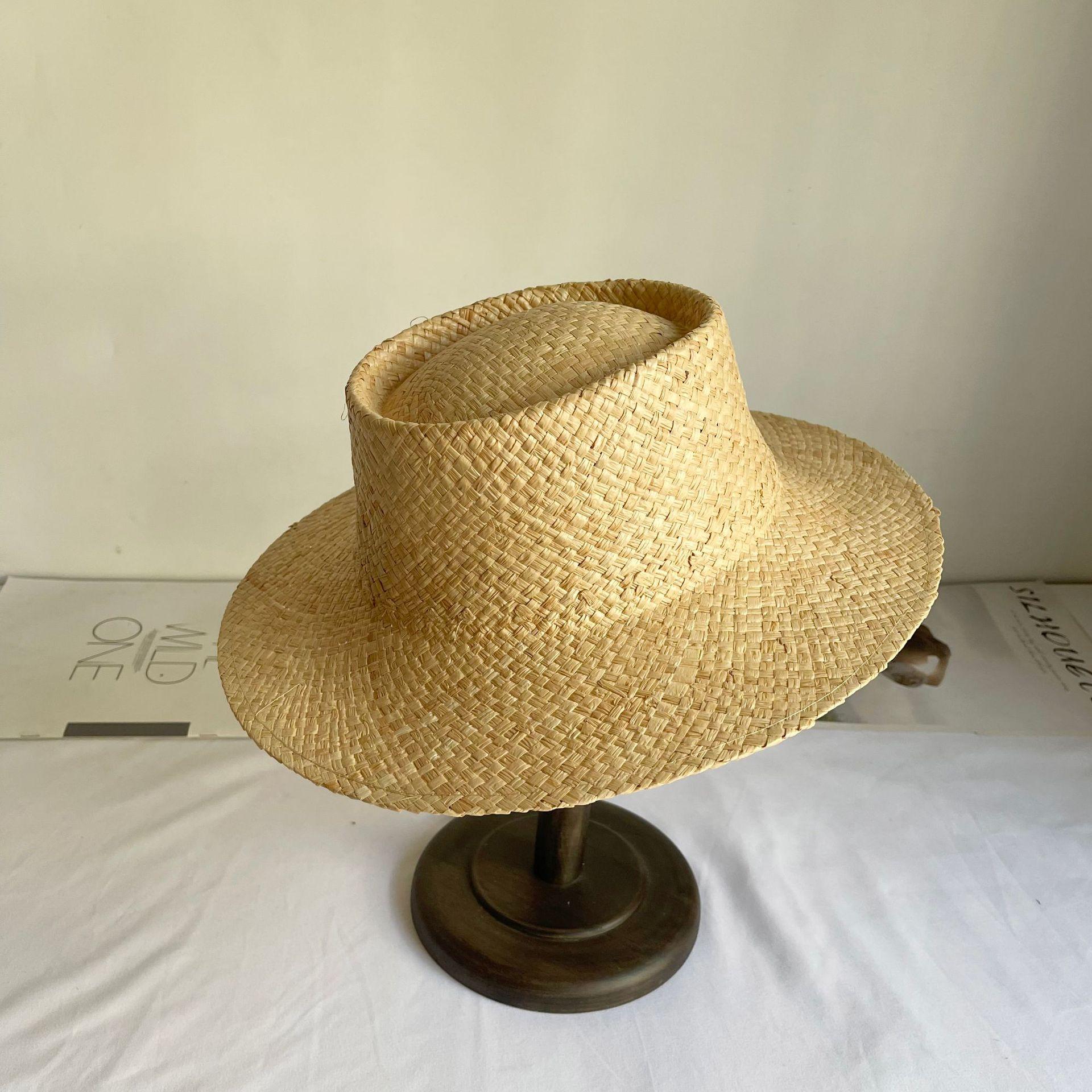 

New Firm Wide Brim Women’s Straw Hat Pretty Twisted Woven Panama Hat Wide Brim Kentucky Derby Beach Summer Sun Hat Harley