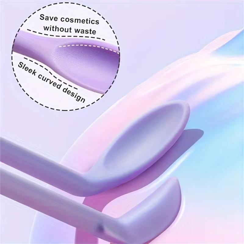 3pcs Mini Silicone Double Scraper Emulsion Mask Spatula Cosmetic Scoop Kitchen Tool Bottle Jam Spatula