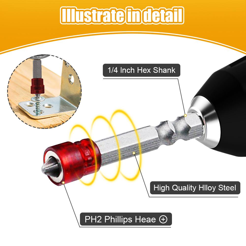1-3pcs Hex Screwdriver Bit Magnetic Screwdriver Holder Ring Woodworking Positioning Bit Batch Head For Electric Screwdriver Kit