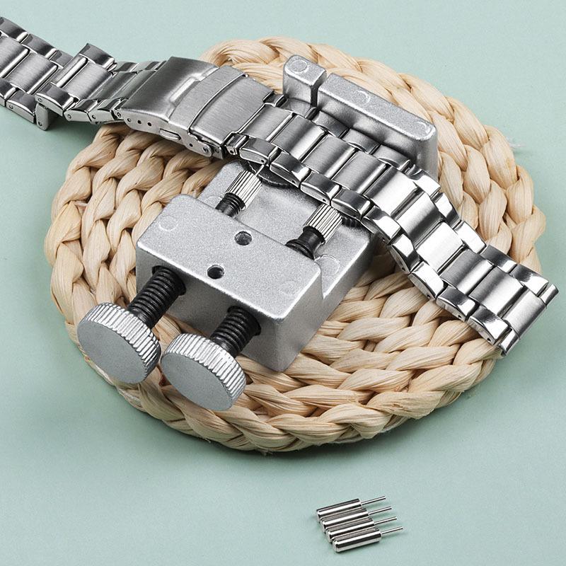 

Набор для удаления звеньев часов, Инструмент для снятия браслета часов, Инструмент для регулировки размера часов, Инструмент для извлечения штифтов часов с 4 дополнительными пуансонами 1PC