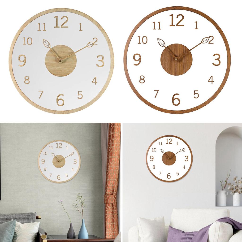 Modern Wall Clock Non Ticking Silent Simple Analog Minimalist Wall Hanging Clock for Bathroom Home Kitchen Classroom Office