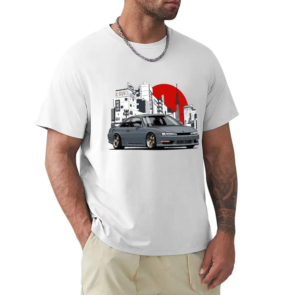 Skyline R32 GTR JDM Car Vintage T Shirt Harajuku Short Sleeve T-shirt Cotton Graphics Tshirt Tops