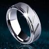 Men Fashion Matte Geometric Band Finger Ring Wedding Engagement Jewelry Gift
