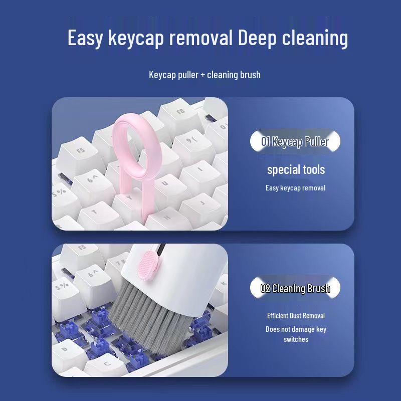 7-in-1 Multifunctional Cleaning Brush for Keyboards, Headsets & Screens