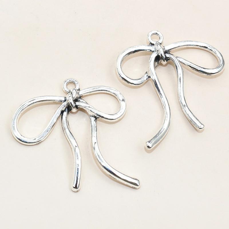 10pcs Alloy Metal Bow Tie Charms Pendant DIY Jewelry Making Accessories Findings for Keychains Necklace Handmade