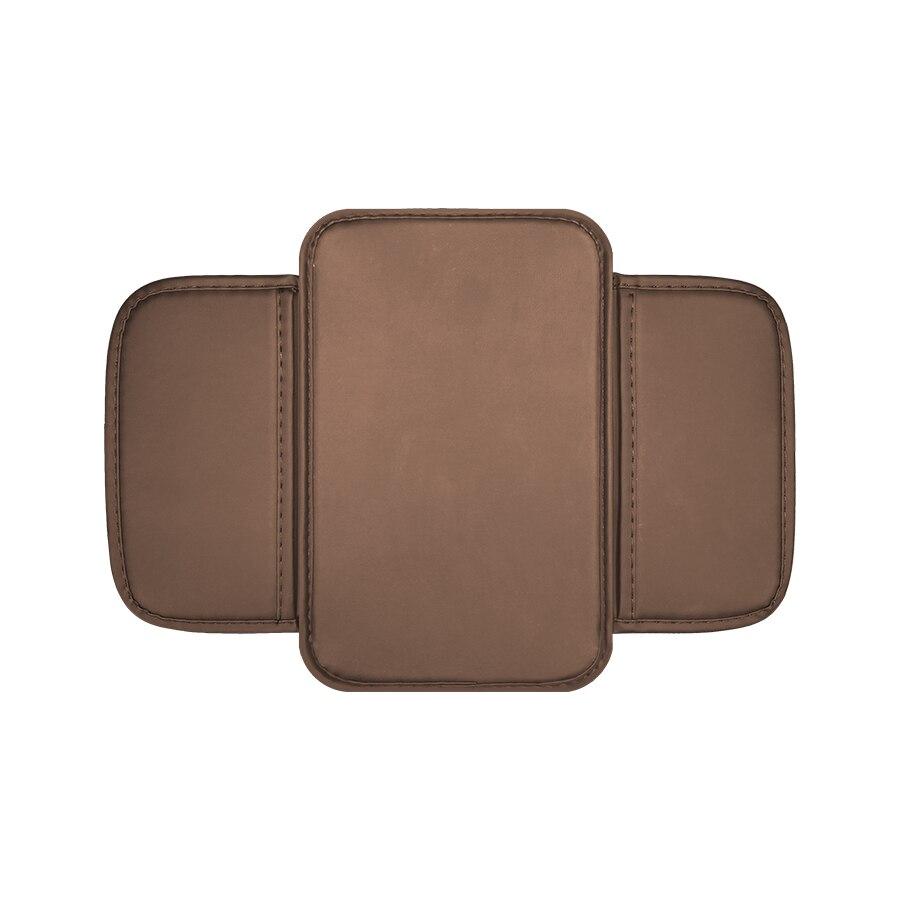 Car Armrest Cushion Universal Elbow Support Cushion Universal Arm Rest Box Pad with Both Side Storage Bag Interior PU Leather
