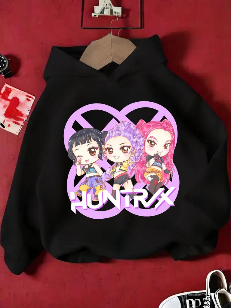 KPop Hunter Rumi Derpy Cartoon Girls Boy Hooded Sweatshirt Warm Children's Wave Fashion Casual Tops Casual Girls Clothing