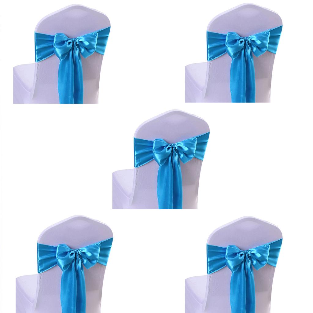 5Pcs Chair Sashes Knot Bands Chair Bows for Wedding Party Banquet Event Country Wedding Chair Decoration