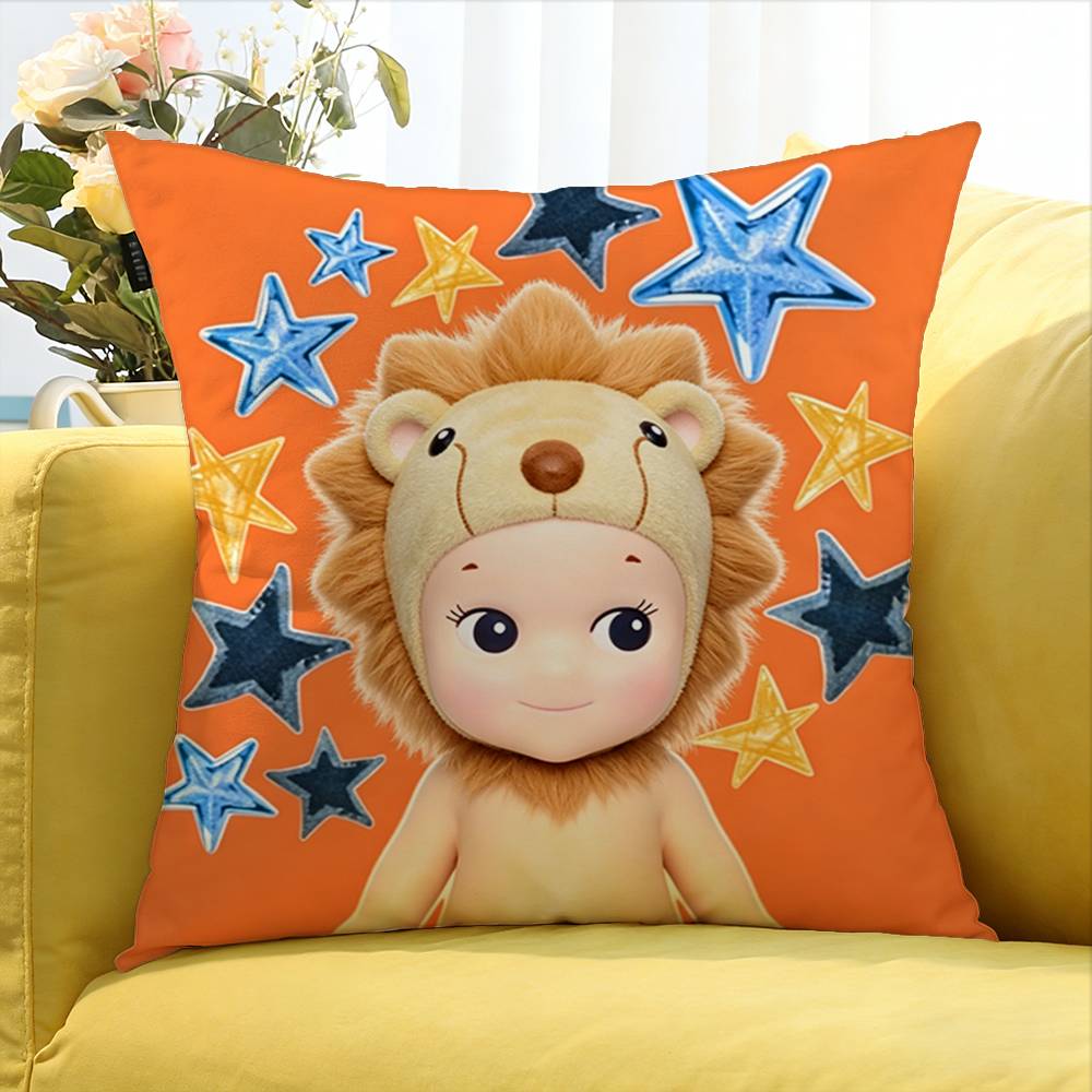 Lovely Sonny Angel Fruit Various Sizes Square Pillow Case For Car Home Bedchamber Decor
