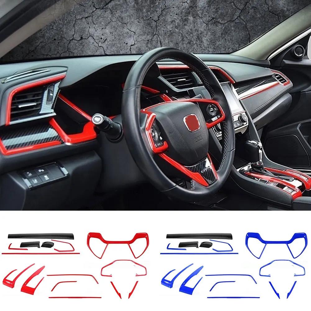 15 ks Kryt na středové konzole na palubní desce automobilu Vývod vzduchu levý kryt automatického řazení pro Honda 10th Civic 2016-2021