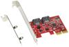Professional Oriented ASMedia ASM1062R Equipped Internal SATA III 2 Port Expansion Interface Board Tower Case (slim Compatible) SATA3-HWR-I2-PCIE