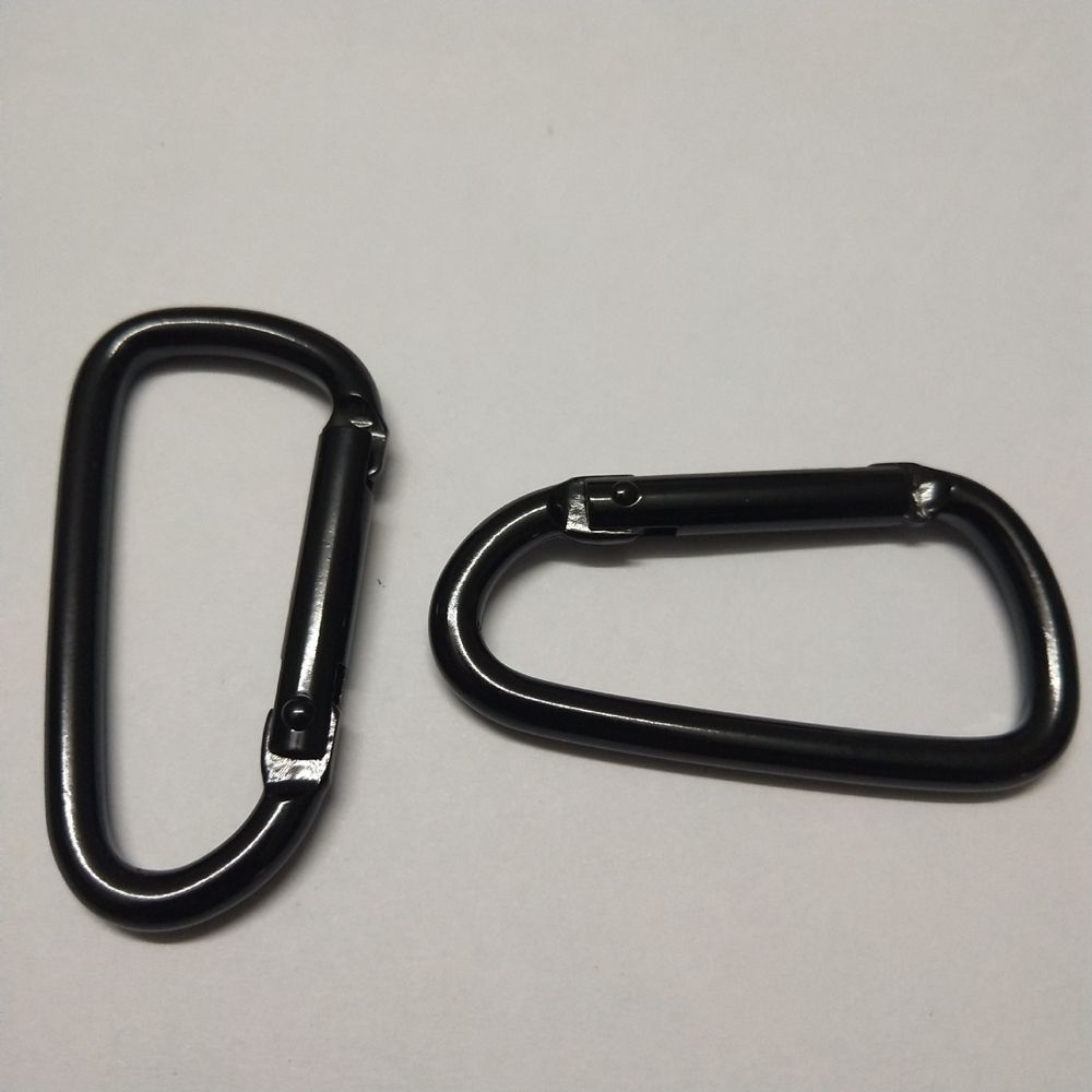 Aluminium Safety Buckle Keychain Camping Hiking Hook Black Climbing Button Alloy Carabiner