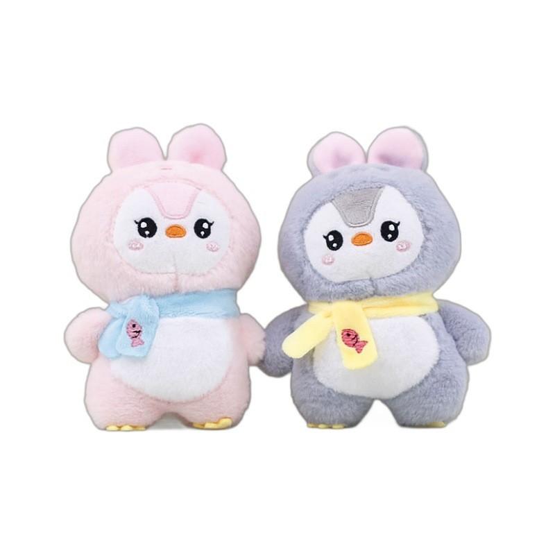 Chaveiro de Pelúcia Pinguim de Desenho Animado Adorável Coelho Urso Animal Brinquedo Ornamento