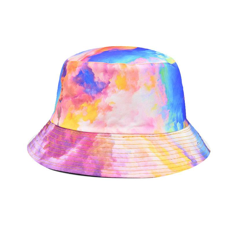 Fashionable Dust Proof Sun Hat Personality Colorful Tie Dyed Fisherman's Hat 2021 Designer Bucket Hats