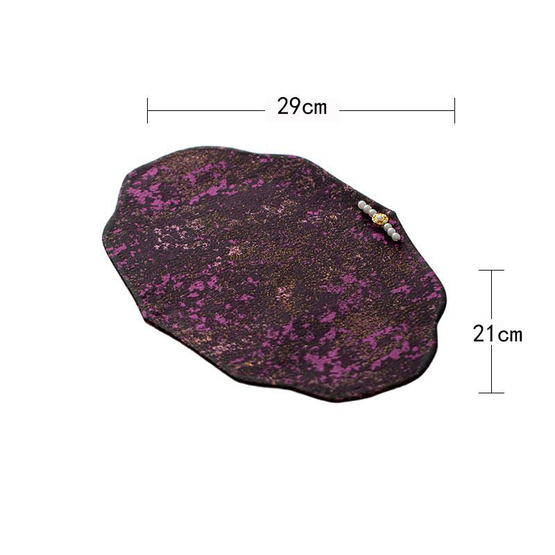 

Brocade Thickened Double-sided Tea Table Mats Aesthetic Teapot Mat Drink Coaster Dinner Table Cloth Mat Tea Services Decoration
