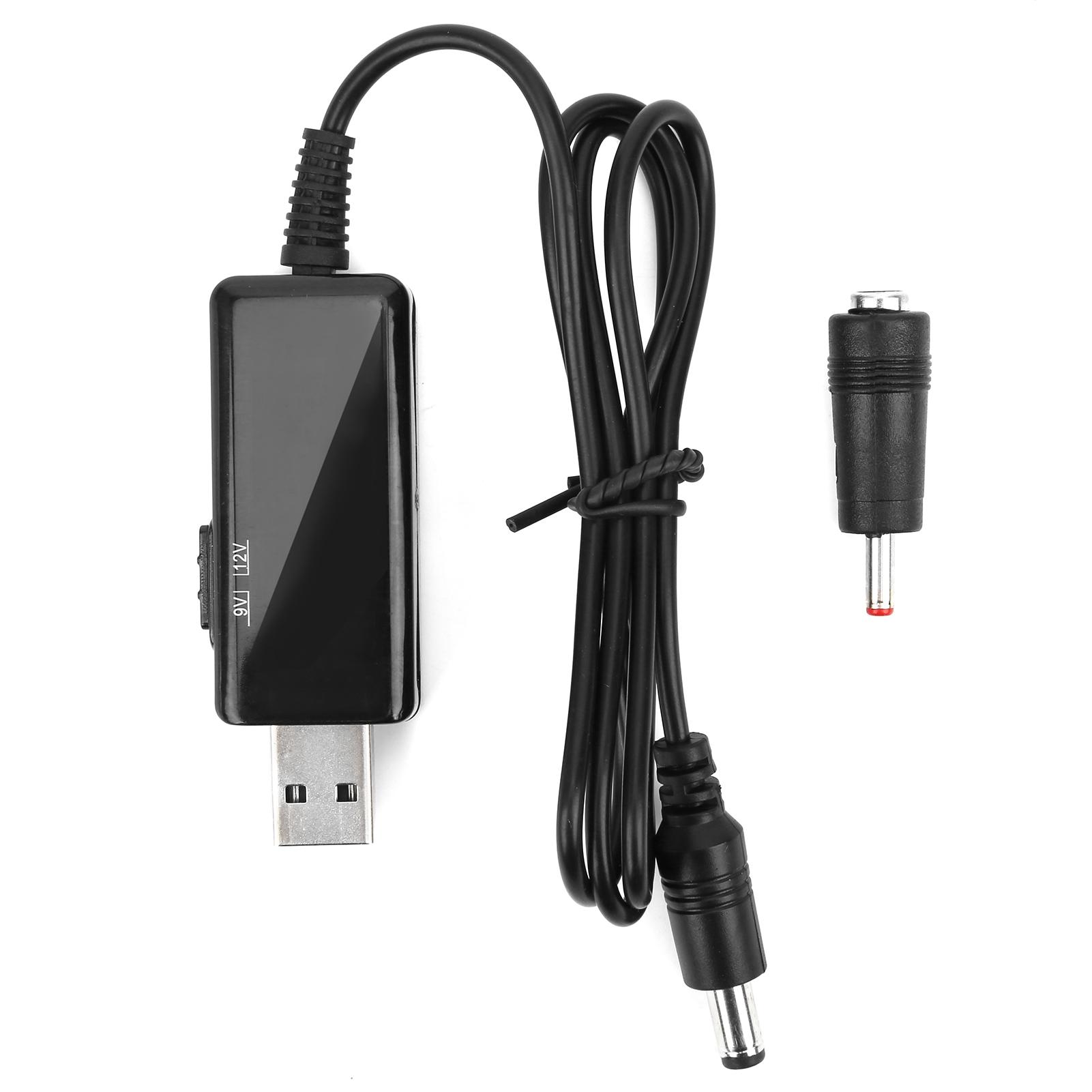 

USB to DC Booster Cable Power Bank Router Cord 5V to 9V 12V StepUp Digital Display Adjustable 5521m