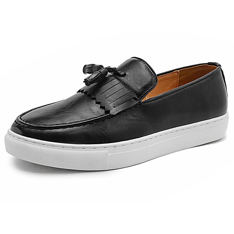 

Men s Tassel Loafers, Genuine Leather Slip - on Casual Shoes, Breathable Inner (Keeps Feet Dry for 8H), for Office & Daily Wear 46 чорний