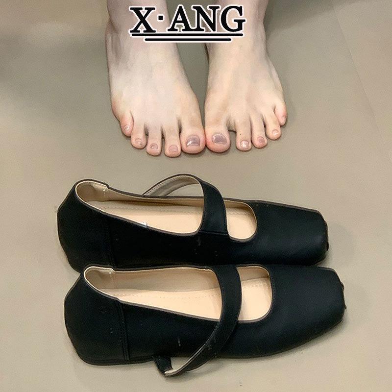 

Sheepskin version Mary Jane shoes children s inner height increase women s shoes new one-pedal soft-soled pig nose single shoes 39
