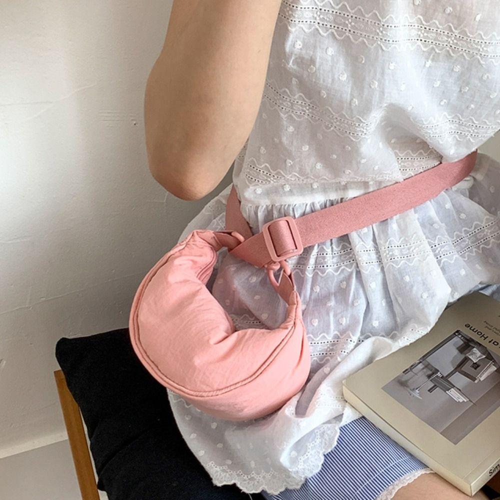Lightweight Mini Dumpling Bag Korean Style Oxford Cloth Shoulder Bag Nylon Crossbody Bag Girls