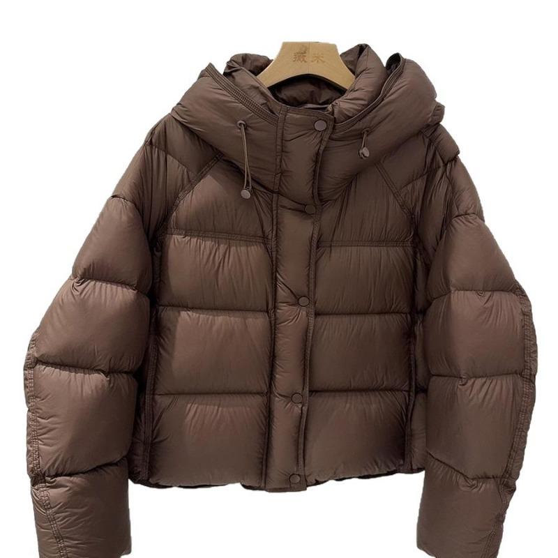 Hooded down cotton clothes women's winter new fashion gray bread clothes casual short cotton-padded jacket