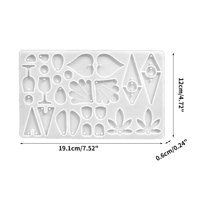 Maple Leaf Heart Geometry Earrings Mould Earring Pendant Silicone Mold Jewellery Making Keychain Epoxy Casting Mold