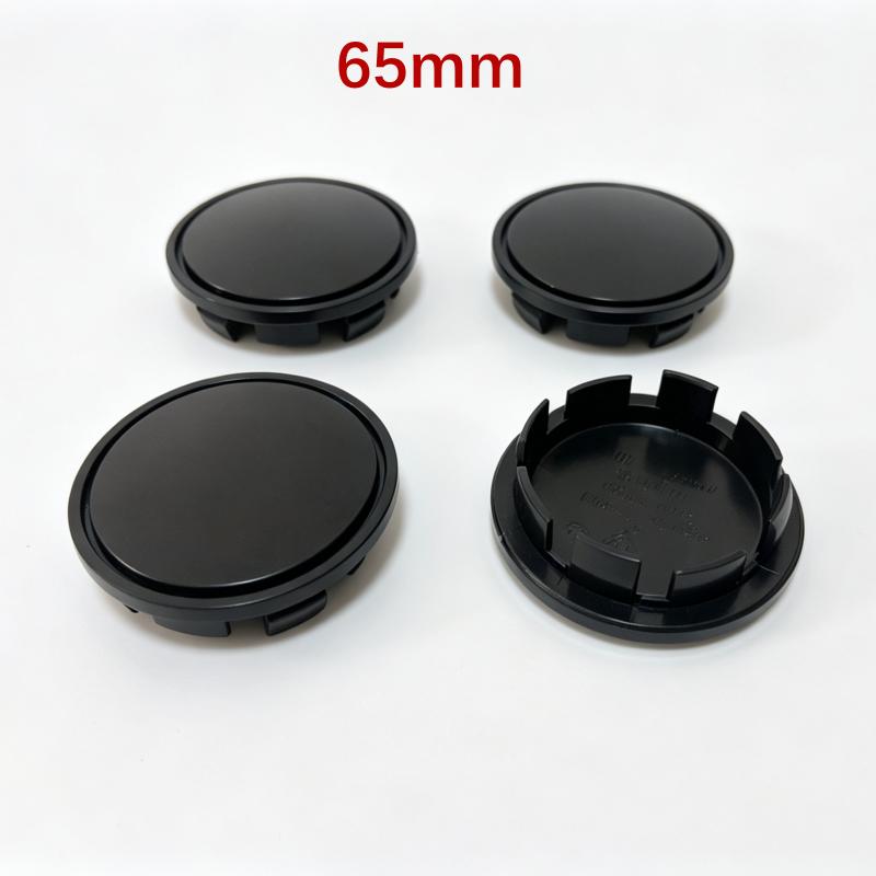 4 pezzi 68mm 65mm 60nmm 56mm 50mm 49mm 48mm Nero Cromo Argento Base Vuota Coprimozzo per Modifica Auto Universale Senza Logo Coprimozzo